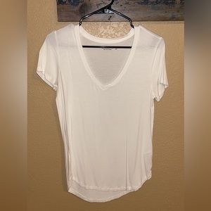 White Abercrombie vneck, stretchy and soft